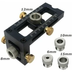 Dima Di Foratura Per Legno 2 In 1, Set Di Guide A 5 Fori 6/8/10/12/15 Mm, Set Di Viti Per Comodino -Vendite Stanley || Ks Tools || MSW 92056173 4