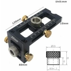 Dima Di Foratura Per Legno 2 In 1, Set Di Guide A 5 Fori 6/8/10/12/15 Mm, Set Di Viti Per Comodino -Vendite Stanley || Ks Tools || MSW 92056173 5