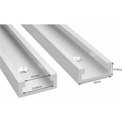 Morsetto Per Mitra In Alluminio, Maschera Per Guida Obliqua, Maschera Per Binario Di Bloccaggio, Maschera Con Dado A T Per Tavolo Fresatrice (300 Mm, Bianco) -Vendite Stanley || Ks Tools || MSW 92056527 5