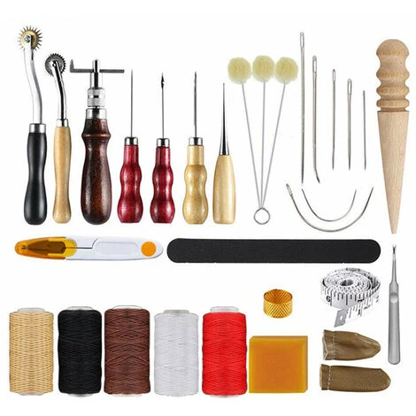 30pcs Kit Di Attrezzi In Pelle Strumenti Per La Lavorazione Della Pelle Kit Di Riparazione Per Cucire In Pelle Di Base Aghi Per Cucire A Mano Punteruolo Per Scarpe In Pelle Borsa Cintura Riparazione C 3 30pcs Kit Di Attrezzi In Pelle Strumenti Per La Lavorazione Della Pelle Kit Di Riparazione Per Cucire In Pelle Di Base Aghi Per Cucire A Mano Punteruolo Per Scarpe In Pelle Borsa Cintura Riparazione C
