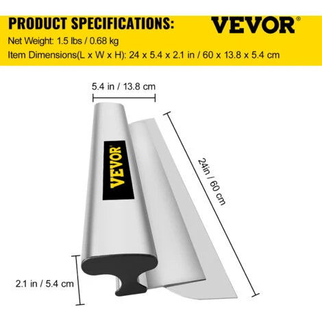 VEVOR Spatola Di Finitura, Lama 24 Pollici Peso Netto 1,5 Libbre Strumento Scremante In Acciaio Inossidabile Per La Rimozione Di Stucco, Mastice, Gesso, Stucco, Raschiatura, Vernice E Carta Da Parati 4 VEVOR Spatola Di Finitura, Lama 24 Pollici Peso Netto 1,5 Libbre Strumento Scremante In Acciaio Inossidabile Per La Rimozione Di Stucco, Mastice, Gesso, Stucco, Raschiatura, Vernice E Carta Da Parati - immagine 2