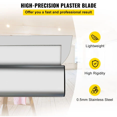 VEVOR Spatola Di Finitura, Lama 24 Pollici Peso Netto 1,5 Libbre Strumento Scremante In Acciaio Inossidabile Per La Rimozione Di Stucco, Mastice, Gesso, Stucco, Raschiatura, Vernice E Carta Da Parati 6 VEVOR Spatola Di Finitura, Lama 24 Pollici Peso Netto 1,5 Libbre Strumento Scremante In Acciaio Inossidabile Per La Rimozione Di Stucco, Mastice, Gesso, Stucco, Raschiatura, Vernice E Carta Da Parati - immagine 4