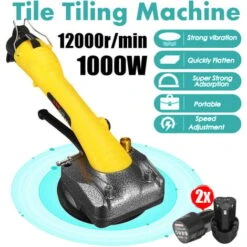 Macchina Vibrante Livellatrice Automatica Per Piastrelle 1000W 12000r/min Max.800 X 800mm 100Kg -Vendite Stanley || Ks Tools || MSW 93355368 2