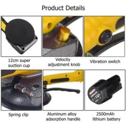 Macchina Vibrante Livellatrice Automatica Per Piastrelle 1000W 12000r/min Max.800 X 800mm 100Kg -Vendite Stanley || Ks Tools || MSW 93355368 5