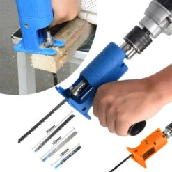 Trapano Elettrico Sega Elettrica Modificata Sega Alternativa Elettrica Seghetto Elettrico Trapano Utensile Da Taglio Per La Lavorazione Del Legno Con 3 Lame Per Sega (Arancione) -Vendite Stanley || Ks Tools || MSW 93355825 4