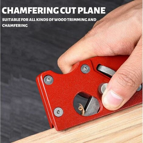 Pialla Angolare Per La Lavorazione Del Legno, Pialla Per Smusso Smussato A 45 Gradi, Smussatura, Rifinitore, Pialla Manuale Per La Lavorazione Del Legno(rosso + 3 Teste Di Taglio) 5 Pialla Angolare Per La Lavorazione Del Legno, Pialla Per Smusso Smussato A 45 Gradi, Smussatura, Rifinitore, Pialla Manuale Per La Lavorazione Del Legno(rosso + 3 Teste Di Taglio) - immagine 3