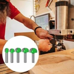 Punte Per Fresa Con Codolo, 6 Mm, 5 Pezzi, Taglierina Per Punte Con Scatola Centrale Per Fresa Con Gambo, Utensili Per La Lavorazione Del Legno Con Scanalatura Tonda, Punte Per Fresa Con Scatola Con A -Vendite Stanley || Ks Tools || MSW 94164862 5