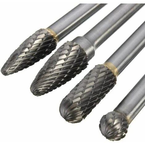 Set Di Frese In Carburo Di Tungsteno A Gambo Lungo Da 4 Pezzi Set Di Frese Per Smerigliatrice Con Codolo Da 6 Mm Per Metallo Lunghezza 6 Pollici 6 Set Di Frese In Carburo Di Tungsteno A Gambo Lungo Da 4 Pezzi Set Di Frese Per Smerigliatrice Con Codolo Da 6 Mm Per Metallo Lunghezza 6 Pollici - immagine 4