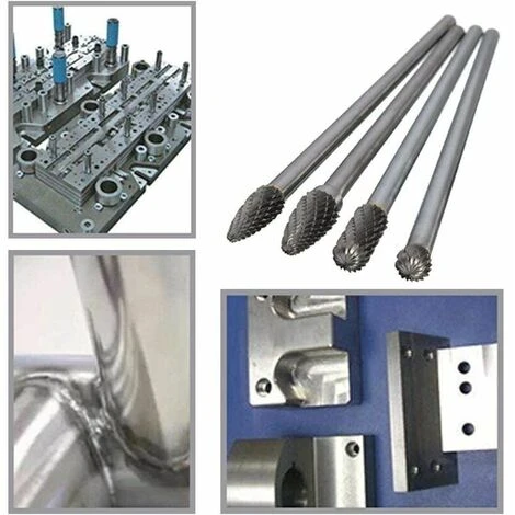 Set Di Frese In Carburo Di Tungsteno A Gambo Lungo Da 4 Pezzi Set Di Frese Per Smerigliatrice Con Codolo Da 6 Mm Per Metallo Lunghezza 6 Pollici 7 Set Di Frese In Carburo Di Tungsteno A Gambo Lungo Da 4 Pezzi Set Di Frese Per Smerigliatrice Con Codolo Da 6 Mm Per Metallo Lunghezza 6 Pollici - immagine 5