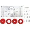 LITZEE Piastra Per Fresatrice Per Altri Utensili Da Carpentiere, Piastra Per Inserto Per Tavola Del Router In Alluminio, Piastra Per Inserto Per Tavola Per Fresatrice In Alluminio Con 4 Anelli E Viti -Vendite Stanley || Ks Tools || MSW 96298615 1