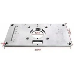 LITZEE Piastra Per Fresatrice Per Altri Utensili Da Carpentiere, Piastra Per Inserto Per Tavola Del Router In Alluminio, Piastra Per Inserto Per Tavola Per Fresatrice In Alluminio Con 4 Anelli E Viti -Vendite Stanley || Ks Tools || MSW 96298615 4