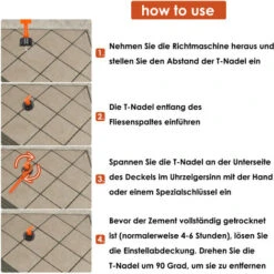 Randaco Kit Sistema Di Livellamento Piastrelle, 110 Pezzi Livellatrici Riutilizzabili, Distanziatore Piastrelle Per CeramicaKit Sistema Di Livellamento Piastrelle -Vendite Stanley || Ks Tools || MSW 96518564 3