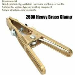 Morsetto Per Saldatura A Terra In Ottone A Forma Di A, Morsetti Per Saldatura In Ottone Per Impieghi Gravosi Per Saldatrice (260A) -Vendite Stanley || Ks Tools || MSW 97073988 2
