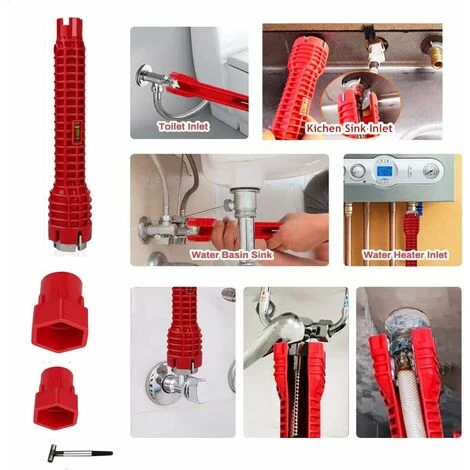 Chiave Per L'installazione Di Rubinetti E Lavandini Per La Riparazione Di Rubinetti Della Cucina - Strumento Per L'installazione Di Lavelli, Chiave Per Lavabo Multifunzionale, Strumenti Idraulici 4 Chiave Per L'installazione Di Rubinetti E Lavandini Per La Riparazione Di Rubinetti Della Cucina - Strumento Per L'installazione Di Lavelli, Chiave Per Lavabo Multifunzionale, Strumenti Idraulici - immagine 2