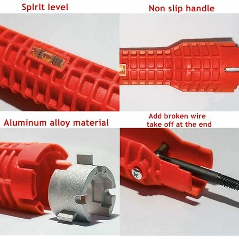 Chiave Per L'installazione Di Rubinetti E Lavandini Per La Riparazione Di Rubinetti Della Cucina - Strumento Per L'installazione Di Lavelli, Chiave Per Lavabo Multifunzionale, Strumenti Idraulici 6 Chiave Per L'installazione Di Rubinetti E Lavandini Per La Riparazione Di Rubinetti Della Cucina - Strumento Per L'installazione Di Lavelli, Chiave Per Lavabo Multifunzionale, Strumenti Idraulici - immagine 4