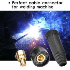 Connettore Da Pannello Per Filo Di Saldatura E Adattatore Rapido Per Spina Da Pannello (DKJ35-50 Nero) -Vendite Stanley || Ks Tools || MSW 98121807 5