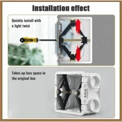 10 Cassetta Riparazione Macchina 86mm Scatola Nera Riparazione Coperchio Vite Interruttore Vecchia Scatola Presa Sostituzione Parete Fissa Scatola Supporto Asta (Scatola Posteriore Non Inclusa) -Vendite Stanley || Ks Tools || MSW 98123696 4