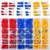 Terminali Elettrici, Spine E Teste Piatte Assortimento Di Connettori A Crimpare Connettori Elettrici Connettori Di Testa Kit Di Morsetti Set Di Guaine Termorestringenti 480 Pezzi -Vendite Stanley || Ks Tools || MSW 98128139 1