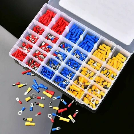 Terminali Elettrici, Spine E Teste Piatte Assortimento Di Connettori A Crimpare Connettori Elettrici Connettori Di Testa Kit Di Morsetti Set Di Guaine Termorestringenti 480 Pezzi 4 Terminali Elettrici, Spine E Teste Piatte Assortimento Di Connettori A Crimpare Connettori Elettrici Connettori Di Testa Kit Di Morsetti Set Di Guaine Termorestringenti 480 Pezzi - immagine 2