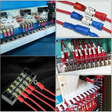 Terminali Elettrici, Spine E Teste Piatte Assortimento Di Connettori A Crimpare Connettori Elettrici Connettori Di Testa Kit Di Morsetti Set Di Guaine Termorestringenti 480 Pezzi 6 Terminali Elettrici, Spine E Teste Piatte Assortimento Di Connettori A Crimpare Connettori Elettrici Connettori Di Testa Kit Di Morsetti Set Di Guaine Termorestringenti 480 Pezzi - immagine 4