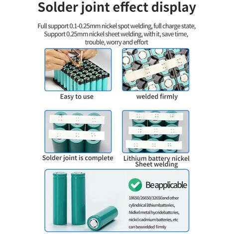 Saldatrice A Punti Digitale 18650, Saldatrice A Batteria Al Litio Con Amperometro Per Fogli Di Nichel Placcato Puro Nichel 7 Saldatrice A Punti Digitale 18650, Saldatrice A Batteria Al Litio Con Amperometro Per Fogli Di Nichel Placcato Puro Nichel - immagine 5