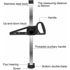 Taglierina Portatile Manuale Ad Alta Precisione Per Cartongesso Con Doppie Lame E 4 Cuscinetti Intervalli Di Taglio 20-500 Mm (arancione) -Vendite Stanley || Ks Tools || MSW 98708673 4