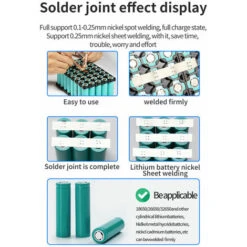 Saldatrice A Punti Multi-protezione Dispositivo Di Saldatura A Batteria Al Litio Amperometro Per Saldatura Incorporato Con Funzione Di Ricarica Pal Kit Fai Da Te Completo Per Fogli Nichelati Da 0,25 M -Vendite Stanley || Ks Tools || MSW 98713163 5